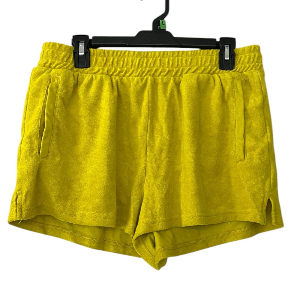 aerie High-Waist Terry Shorts in Yellow